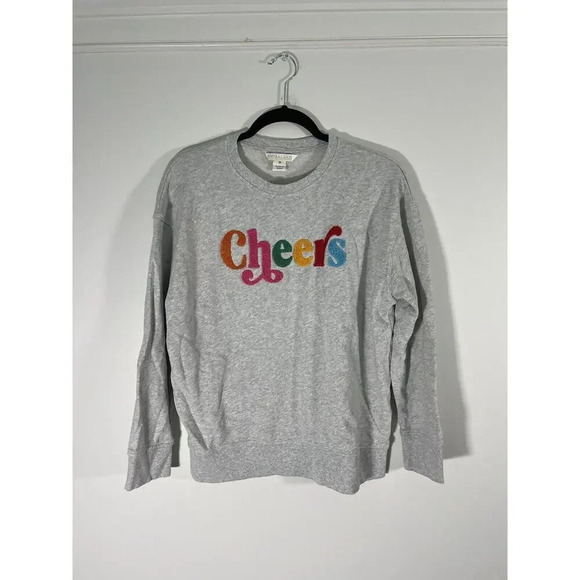 Shiraleah Sweaters - Shiraleah Cheers Sweater Pullover Crewneck Sweatshirt Colorful Happy Cheerful‎